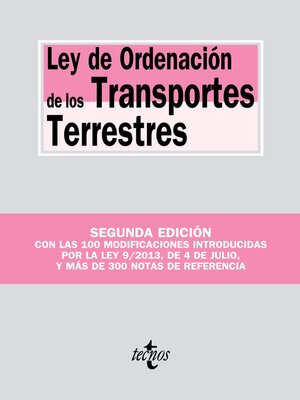 cover image of Ley de Ordenación de los Transportes Terrestres